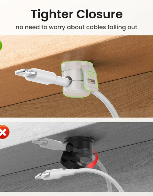 Load image into Gallery viewer, LOTUNY Cable Clips Adjustable Cord Holder White 8 Pack Adhesive

