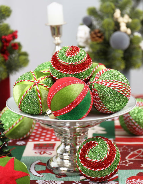 Load image into Gallery viewer, SY Super Bang Christmas Ball Ornaments 15PCS Red Green 80MM
