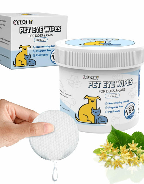 Load image into Gallery viewer, Opdent Dog Eye Wipes Tear Stain Remover 150pcs Extra Large 3.2"
