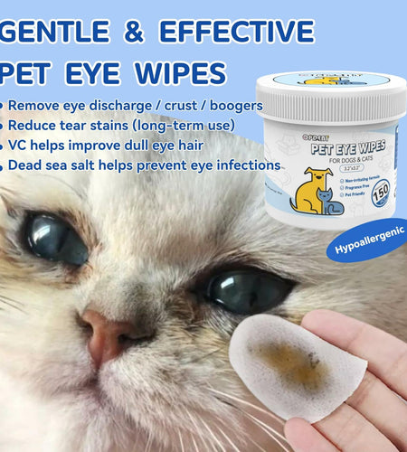 Opdent Dog Eye Wipes Tear Stain Remover 150pcs Extra Large 3.2"