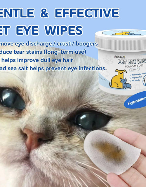 Load image into Gallery viewer, Opdent Dog Eye Wipes Tear Stain Remover 150pcs Extra Large 3.2"
