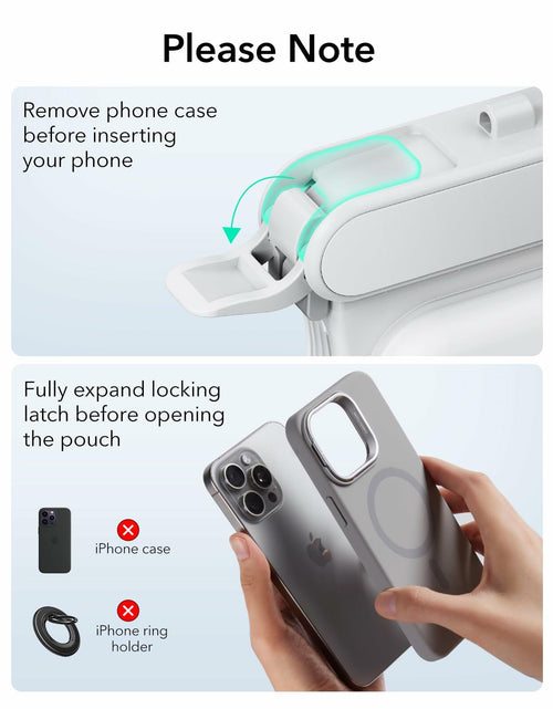 Load image into Gallery viewer, ESR Waterproof Phone Pouch for iPhone 13/14/15 Pro IPX8 2 Pack Black/Clear
