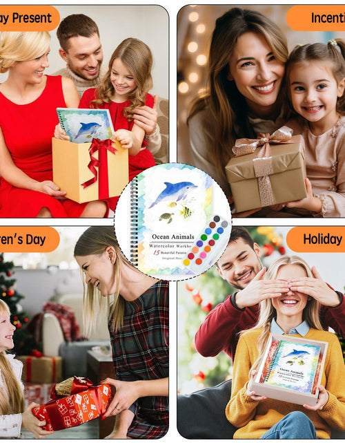 Load image into Gallery viewer, SLWBZ Watercolor Workbooks Painting Kit Thanksgiving Turkey with Paint Set
