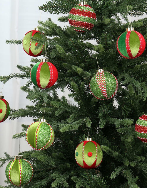 Load image into Gallery viewer, SY Super Bang Christmas Ball Ornaments 15PCS Red Green 80MM
