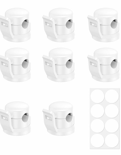 Load image into Gallery viewer, LOTUNY Cable Clips Adjustable Cord Holder White 8 Pack Adhesive
