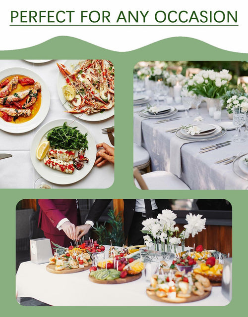 Load image into Gallery viewer, YOLCAR Disposable Tablecloths 108x54in PEVA White 2 Pack Classic Style
