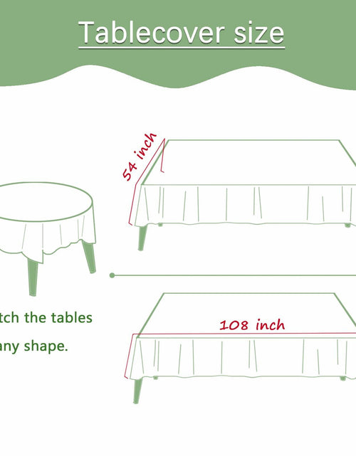 Load image into Gallery viewer, YOLCAR Disposable Tablecloths 108x54in PEVA White 2 Pack Classic Style
