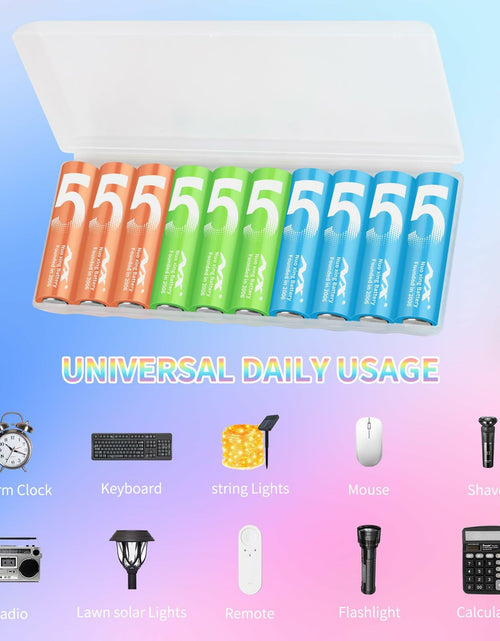 Load image into Gallery viewer, Aolcev AA 2500mAh 1.5V Alkaline Batteries 10 Pack Multicolor
