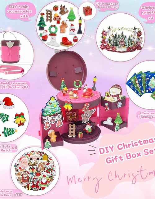 Load image into Gallery viewer, DZLHQON 2025 Kids DIY Christmas Organizer Bucket Pink Stickers Mini Toys
