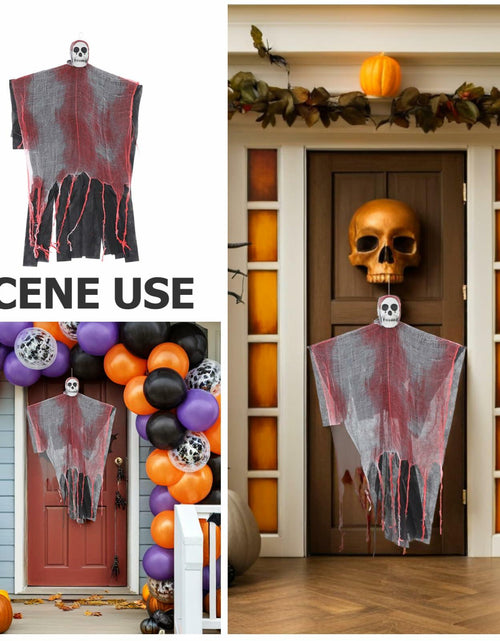 Load image into Gallery viewer, STOBAZA 33.4" LED Hanging Ghosts Halloween Decorations Grim Reaper
