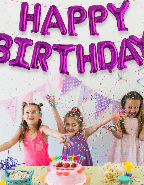 Load image into Gallery viewer, HOUSE OF PARTY Happy Birthday Balloon 16in Hot Pink Mylar Foil
