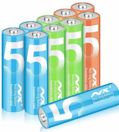 Aolcev AA 2500mAh 1.5V Alkaline Batteries 10 Pack Multicolor