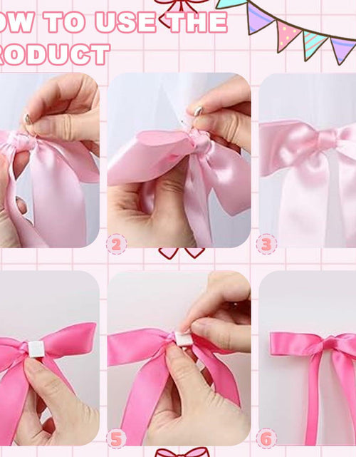 Load image into Gallery viewer, YCZYCZ Pink Satin Bow Wall Decor Garland 24PCS DIY Party Decorations
