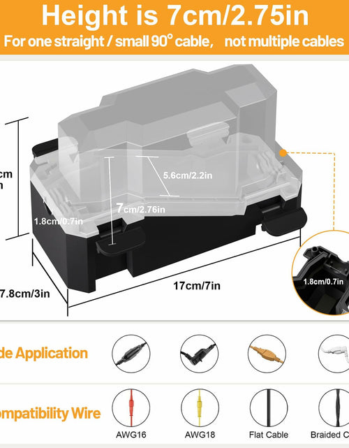 Load image into Gallery viewer, CFMASTER Weatherproof Outdoor Electrical Box 7x3x4in IP66 White &amp; Black
