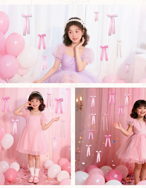 Load image into Gallery viewer, YCZYCZ Pink Satin Bow Wall Decor Garland 24PCS DIY Party Decorations
