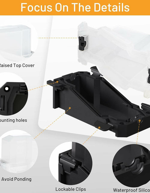 Load image into Gallery viewer, CFMASTER Weatherproof Outdoor Electrical Box 7x3x4in IP66 White &amp; Black
