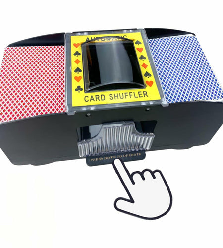 Automatic 2-Deck Card Shuffler Electric Mixer for Home Game Nights