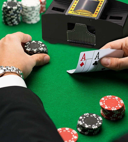 Automatic 2-Deck Card Shuffler Electric Mixer for Home Game Nights
