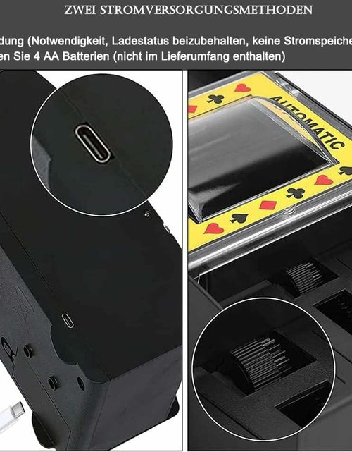 Load image into Gallery viewer, Automatic 2-Deck Card Shuffler Electric Mixer for Home Game Nights
