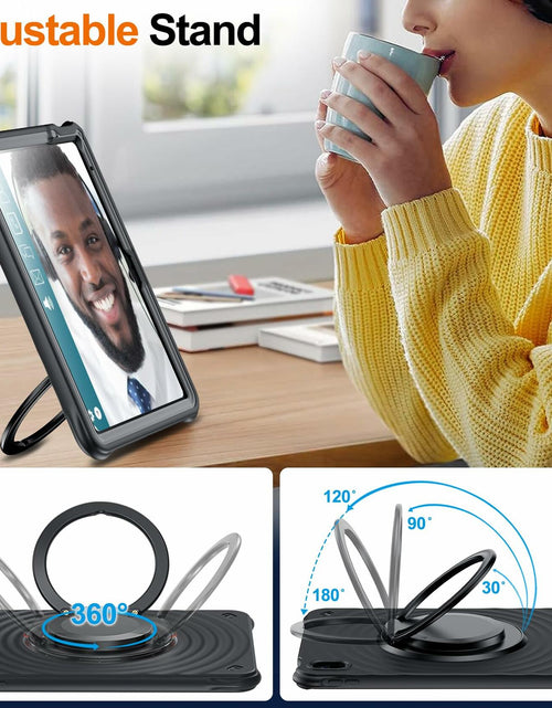 Load image into Gallery viewer, Temdan iPad Case 11th Gen 11"/10th Gen 10.9" 360° Stand Handle Strap Black
