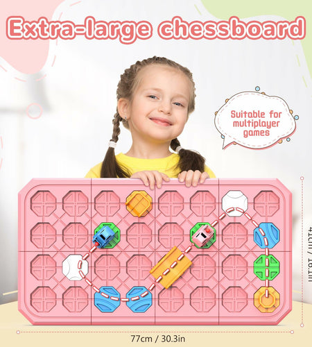 fygurso Logic Road Builder STEM Toy Puzzle Pink 32PCS Brain Teaser Game