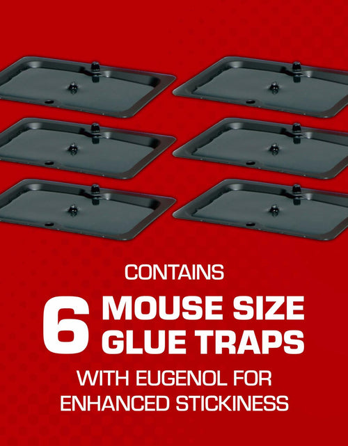 Load image into Gallery viewer, Tomcat Glue Traps Mouse Size with Eugenol for Enhanced Stickiness, 6 Count Black
