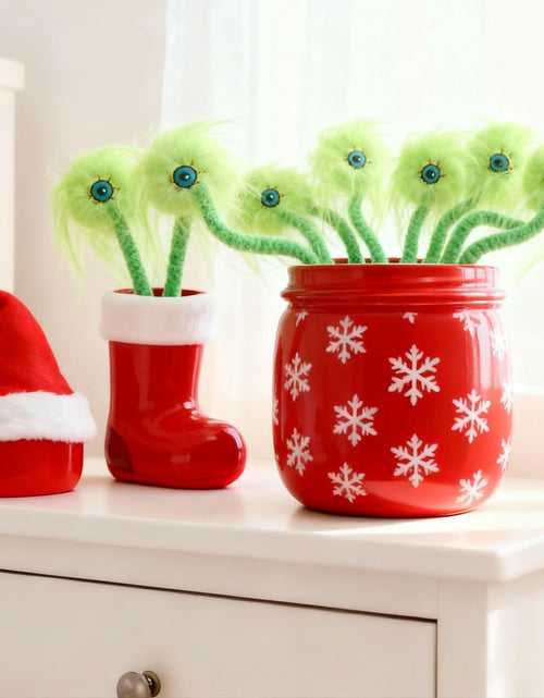 Load image into Gallery viewer, Puluole 10pc Christmas Eyeballs Decorations Floral Picks Green Small
