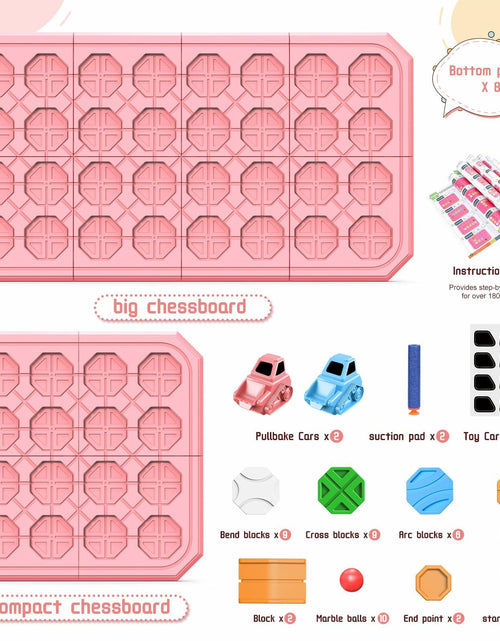 Load image into Gallery viewer, fygurso Logic Road Builder STEM Toy Puzzle Pink 32PCS Brain Teaser Game
