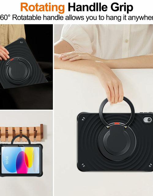 Load image into Gallery viewer, Temdan iPad Case 11th Gen 11"/10th Gen 10.9" 360° Stand Handle Strap Black
