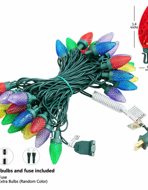 Load image into Gallery viewer, HAYATA 50 LED Strawberry String Lights 23ft C6 Multi Color Christmas Decor
