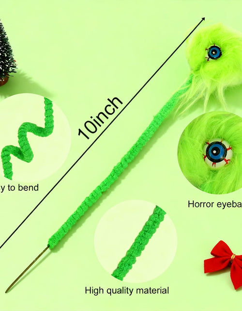 Load image into Gallery viewer, Puluole 10pc Christmas Eyeballs Decorations Floral Picks Green Small
