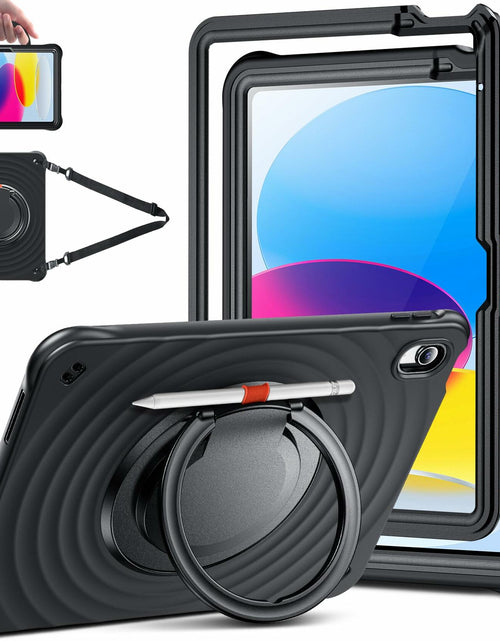 Load image into Gallery viewer, Temdan iPad Case 11th Gen 11"/10th Gen 10.9" 360° Stand Handle Strap Black
