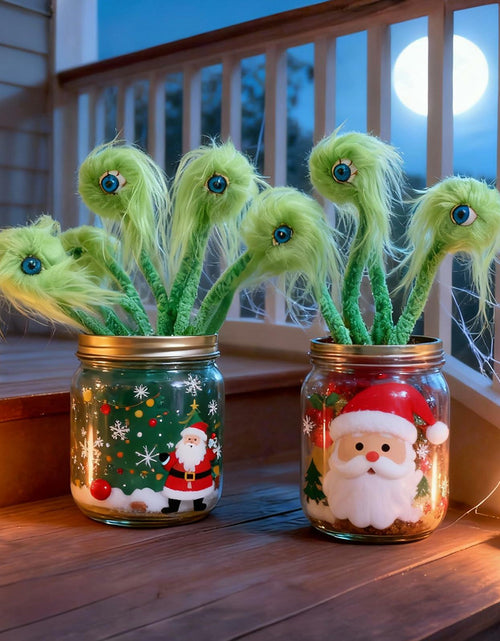 Load image into Gallery viewer, Puluole 10pc Christmas Eyeballs Decorations Floral Picks Green Small
