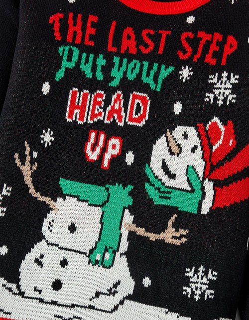 Load image into Gallery viewer, IFFEI Ugly Christmas Sweater Funny Snowman Knit Pullover Acrylic Size XL
