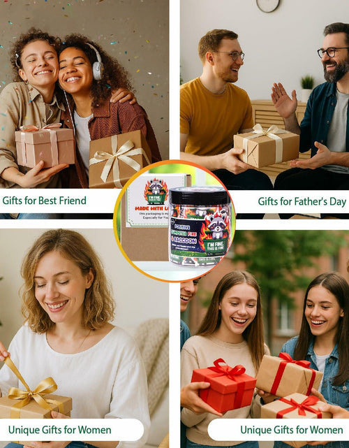 Load image into Gallery viewer, SOLMAY Funny Raccoon Dumpster Fire Affirmation Jar 60 Sarcastic Notes (OPEN BOX)
