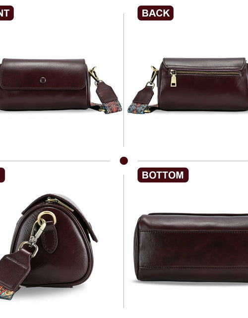 Load image into Gallery viewer, Yonami Genuine Leather Crossbody Purse Small Wine Versatile Everyday
