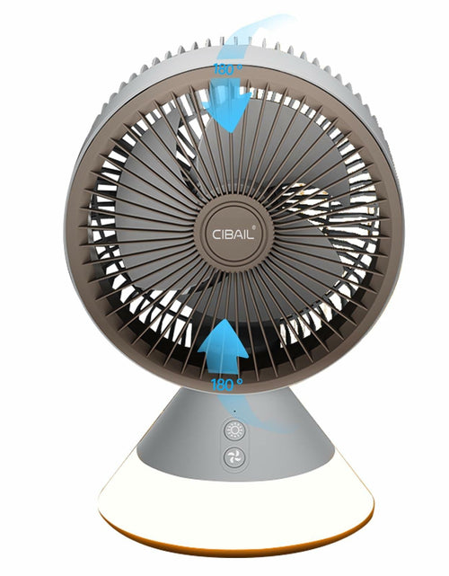Load image into Gallery viewer, CIBAIL 10" Small Desk Fan USB-C Rechargeable 3 Speed 360° Tilt White
