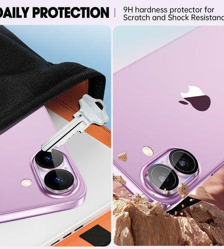 Xfilm iPhone 16 & 16 Plus Camera Lens Protector 9H Tempered Glass Cover