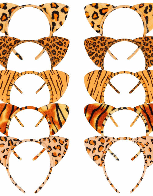 Load image into Gallery viewer, Aprince Cheetah Leopard Cat Ears Headband Color 04 1 Count Women Halloween
