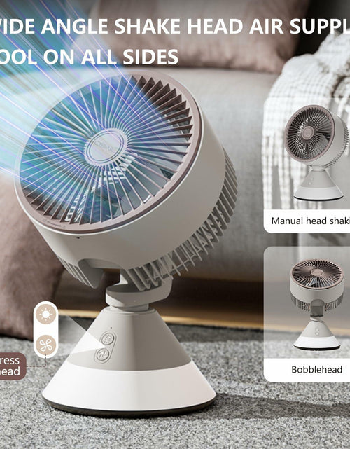 Load image into Gallery viewer, CIBAIL 10" Small Desk Fan USB-C Rechargeable 3 Speed 360° Tilt White
