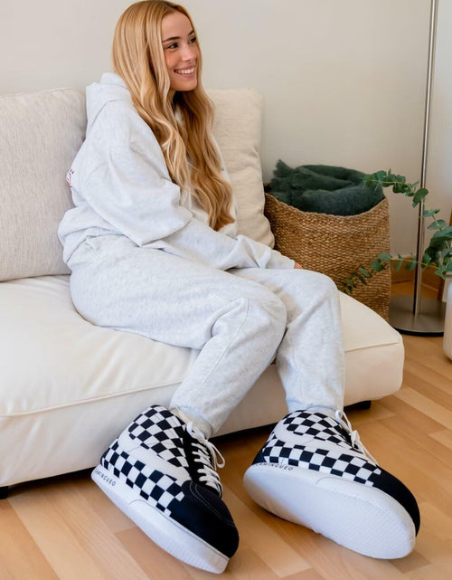 Load image into Gallery viewer, Flamingueo Cute White Sneaker House Slippers for Women &amp; Men One Size
