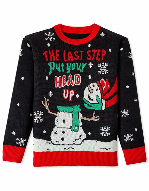 Load image into Gallery viewer, IFFEI Ugly Christmas Sweater Funny Snowman Knit Pullover Acrylic Size XL
