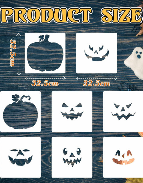 Load image into Gallery viewer, Weysat 8 Pcs Large Ghost Halloween Stencils Reusable for Crafts Yard Art
