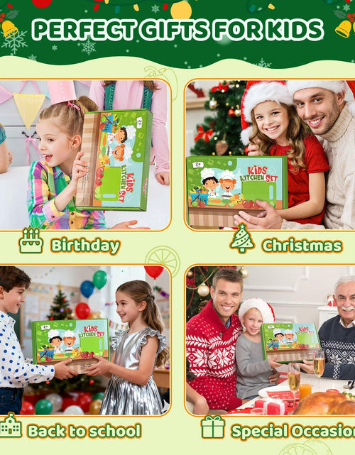 Load image into Gallery viewer, Suhctuptx 28PCS Toddler Knife Set Kids Kitchen Knives Crocodile Color Safe
