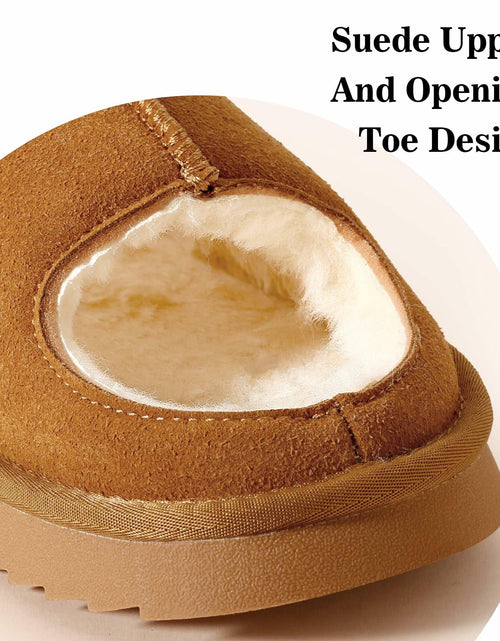 Load image into Gallery viewer, QXV Women's Slide Sandal Open-Toe Slip-On Brown Size 8
