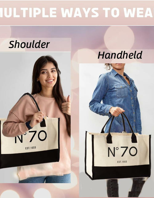 Load image into Gallery viewer, QLSKO Birthday Gift Canvas Tote Bag for Women Beach Party Keepsake
