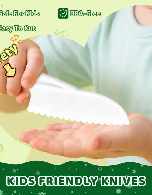 Load image into Gallery viewer, Suhctuptx 28PCS Toddler Knife Set Kids Kitchen Knives Crocodile Color Safe
