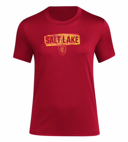 adidas Women Real Salt Lake Pre-Game T-Shirt Team Victory Red XL Tall