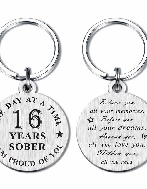 Load image into Gallery viewer, Alotozo 16 Year Sobriety Keychain AA Recovery Gift Men Women
