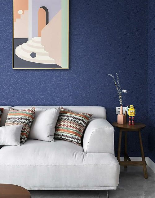 Load image into Gallery viewer, Safiyya 17.3x78.7in Teal Silk Textured Peel Stick Wallpaper Vinyl Roll
